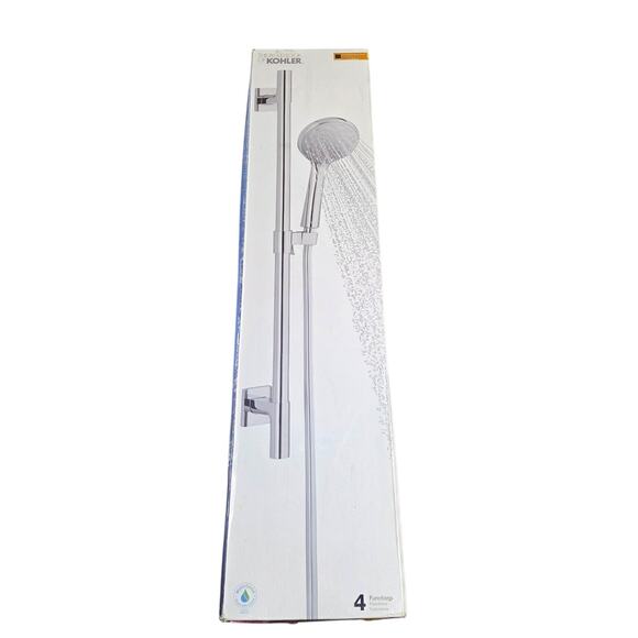 KOHLER Awaken 4-Spray Deluxe Slidebar Kit with Handshower Polished Chrome Shower - Picture 1 of 3